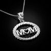 White Gold MOM Pendant Necklace.
Mother's day gift!