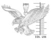 White Gold Flying Eagle Pendant