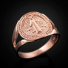 Rose Gold Saint Benedict Ring