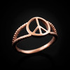 Rose Gold PEACE ring