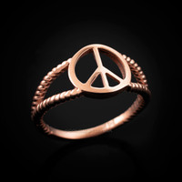 Rose Gold PEACE ring