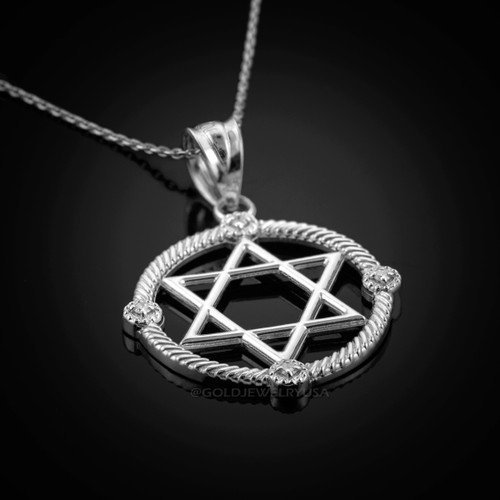 White Gold Star of David Necklace
Star of David Diamond Necklace
Star of David Pendant
Jewish pendant
