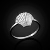 White Gold seashell ring.