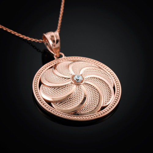 Rose Gold Armenian Eternity Pendant