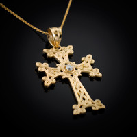 Gold Armenian Cross Necklace