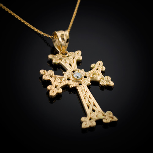 Gold Armenian Cross Necklace