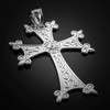 White Gold Armenian Cross Pendant