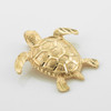 Gold turtle pendant.