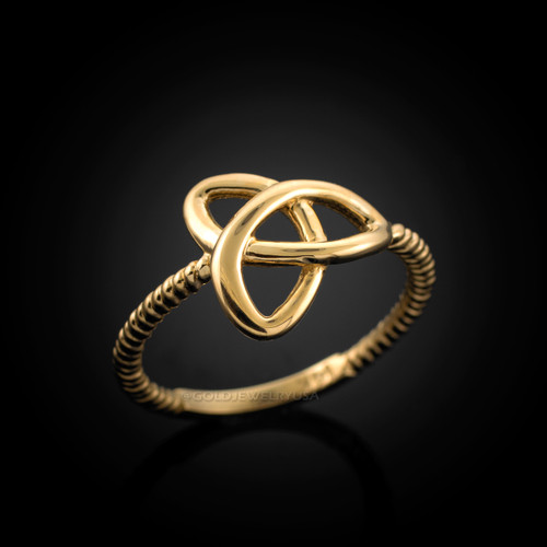Gold Celtic Triquetra ring