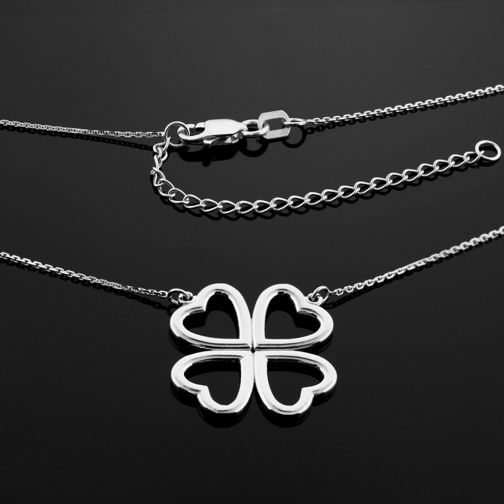 Creative Magnetic Folding Love Heart-Shaped Four-leaf Clover Necklace –  JEWELOPIA