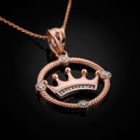 Rose gold quinceanera necklace