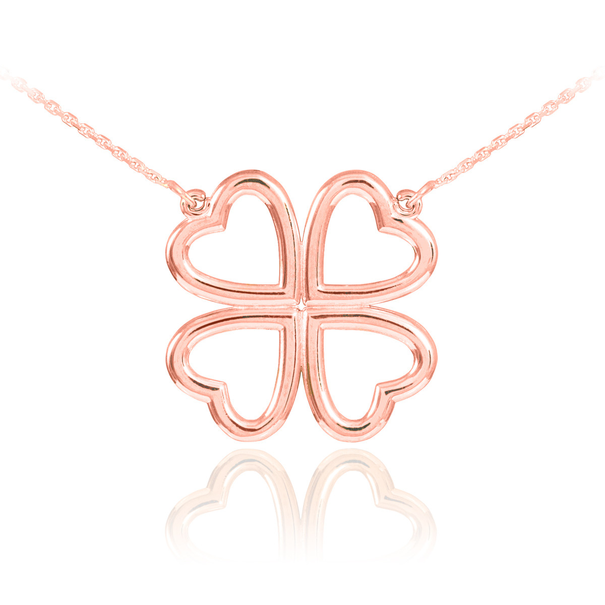 Four-leaf clover necklace by Shrieking Violet¨ Sterling silver horseshoe  pendant with a lucky clover. Good luck gift for exams, travelling –  Shrieking Violet®