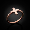 Rose Gold Greek Cross ring