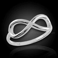 White gold infinity ring