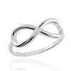 Polished White Gold Infinity Ring