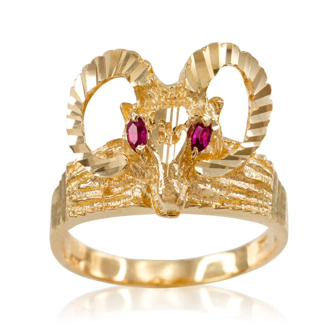 Ram head ring on sale gold