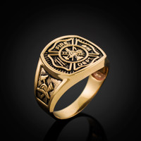 Gold Fire Fighter Ring.
Mens Fire Rescue Ring.