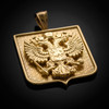 Russian Coat of Arms Gold Pendant