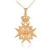Gold Russian Imperial Cross necklace