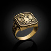 Russian Coat of Arms Men's Gold Ring