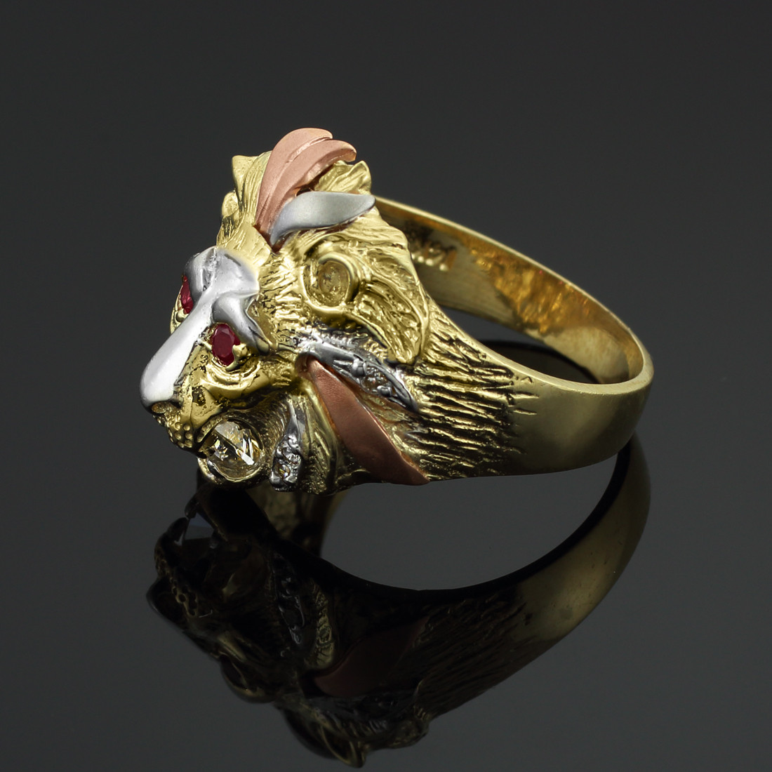 Solid Gold Lion Head Signet Ring – atelierdivin