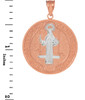 Two-Tone Rose Gold St. Benedict Medallion Pendant