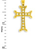 Gold Armenian CZ Cross Pendant