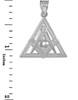 White Gold Triangle Diamond Masonic Pendant