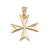 Gold Maltese Crosss Pendant 