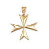 Gold Maltese Crosss Pendant