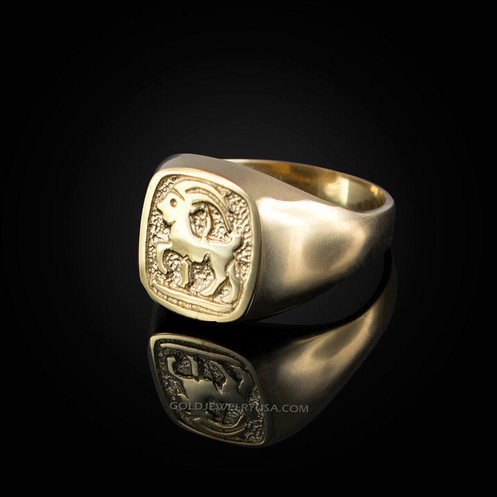 mens capricorn ring