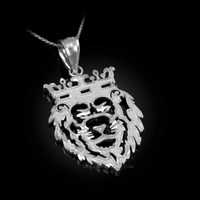 White Gold Lion King DC Charm Necklace