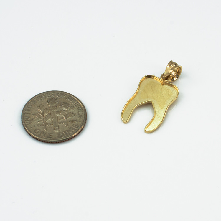 Gold Tooth Pendant Charm, Gold Teeth Charms, Tooth Necklace, Dentist Necklace