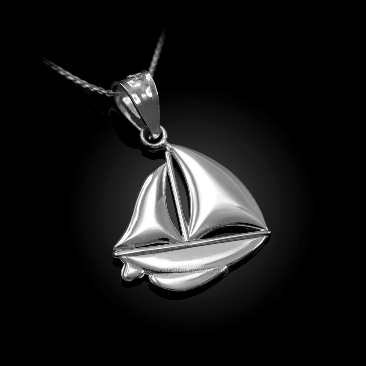 Gold hot sale boat pendant