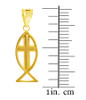 Yellow Gold Ichthus Cross Pendant