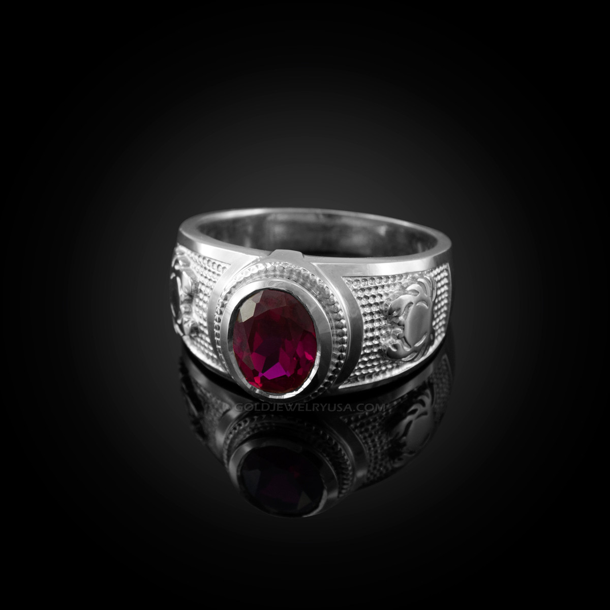 Men's july hot sale birthstone rings