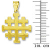 Polished Gold Jerusalem "Crusaders" Cross Pendant