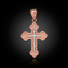 two tone russian eastern orthodox cross pendant