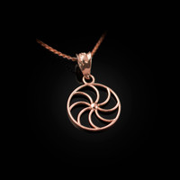 Dainty Rose Gold Armenian Eternity Charm Necklace