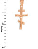 Rose Gold Russian Orthodox Crucifix Pendant