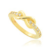 Dainty Gold Clear CZ Infinity Ring