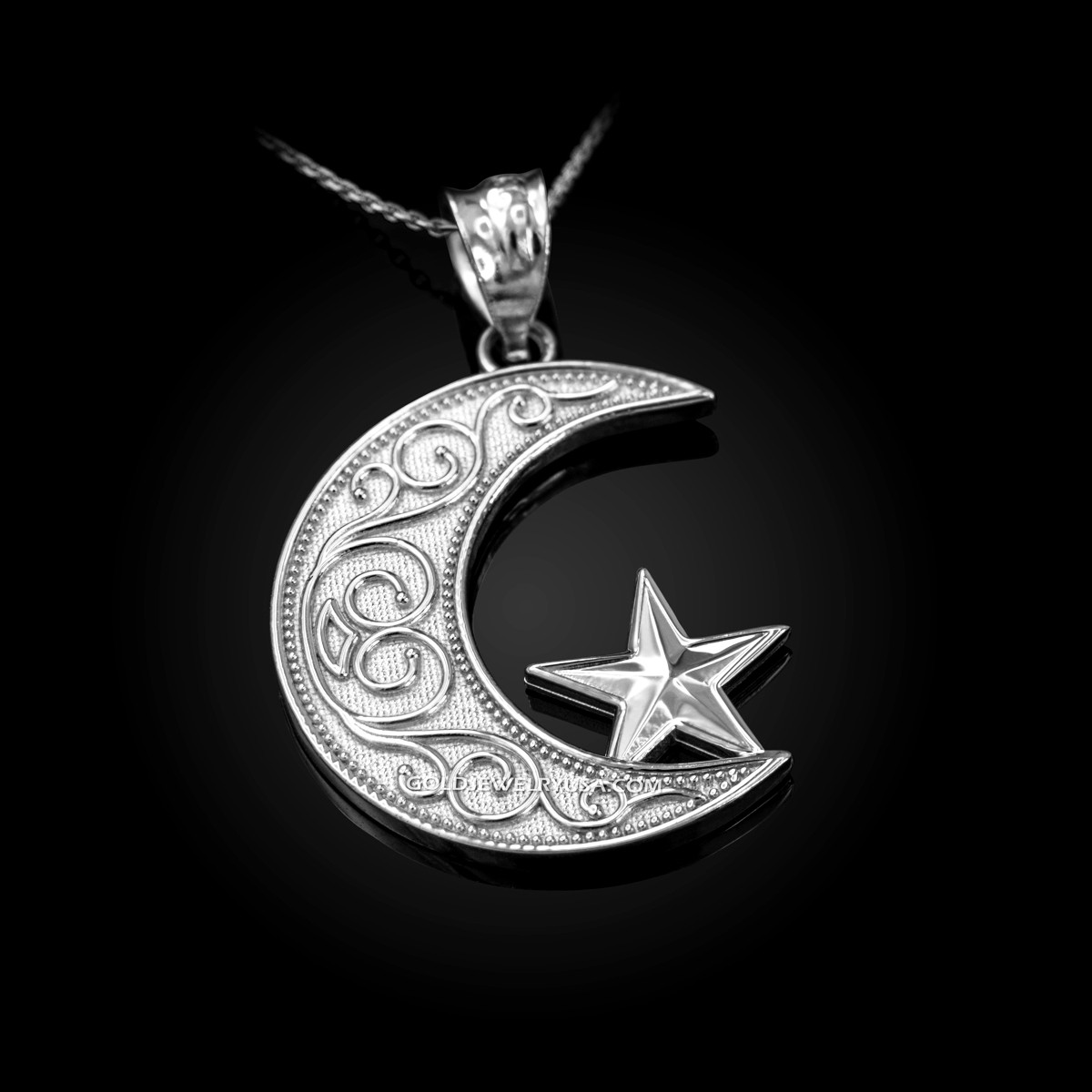Moonstone Crescent Moon Necklace for Women Sterling Silver Celtic Moon  Pendant - Walmart.com
