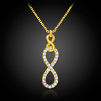 Vertical Diamond Infinity Necklace