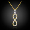 gold vertical infinity diamond necklace
