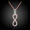 rose gold double infinity diamond necklace