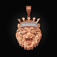 Rose Gold Lion King Pendant (S/M/L/XL)