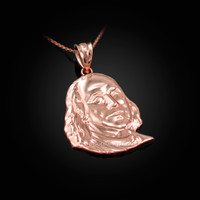 Rose Gold Benjamin Franklin Pendant Necklace
