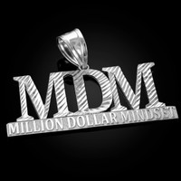 MDM Million Dollar Mindset White Gold DC Pendant
