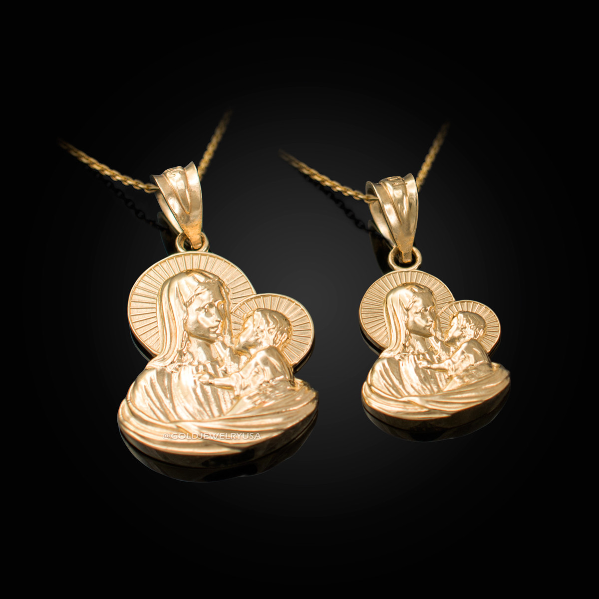 mary and baby jesus pendant