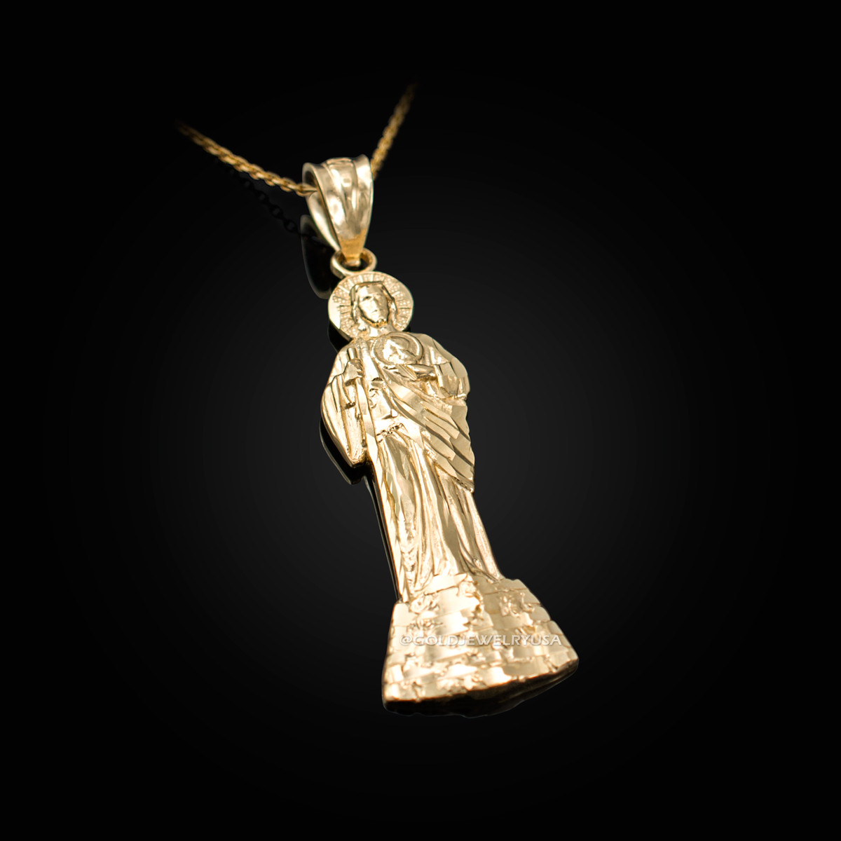 saint jude gold pendant